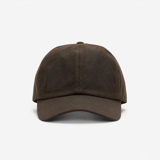 Barbour WAX Mens Baseball Cap Dark Brown