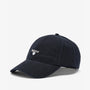 Barbour CASCADE Mens Sports Cap Black side view showcasing adjustable back and embroidered branding.