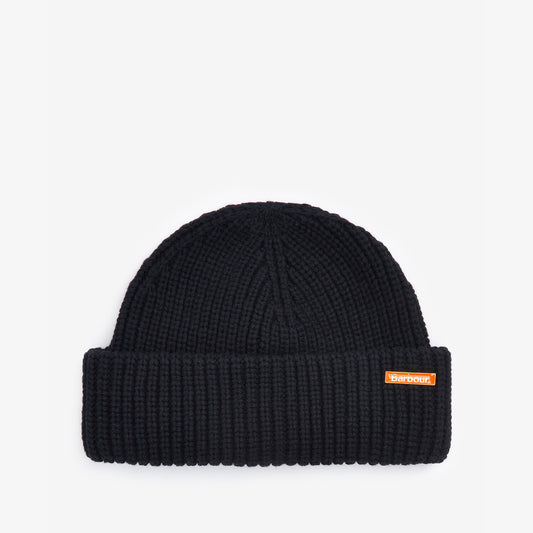 Barbour MOSELY Mens Fisherman Beanie Black