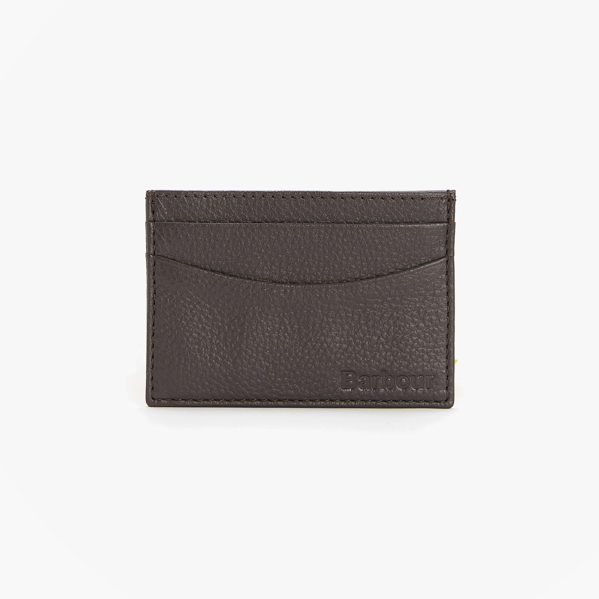Barbour AMBLE LEATHER Mens Card Holder Dark Brown