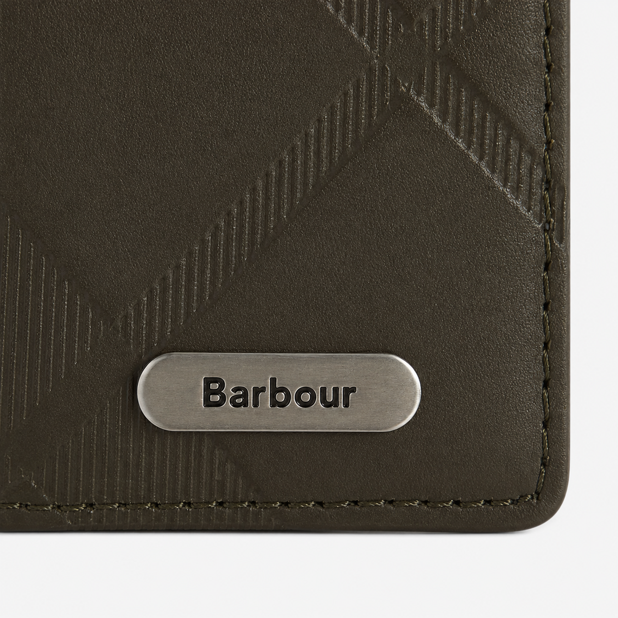 Barbour BRUNTON LEATHER CARD HOLDER Mens Wallet Dark Olive