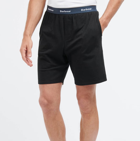 Barbour ABBOTT Mens Cotton Lounge Shorts Black