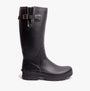 Barbour TEMPEST Mens Wellington Boots Black side view showing sleek design and durable rubber material.