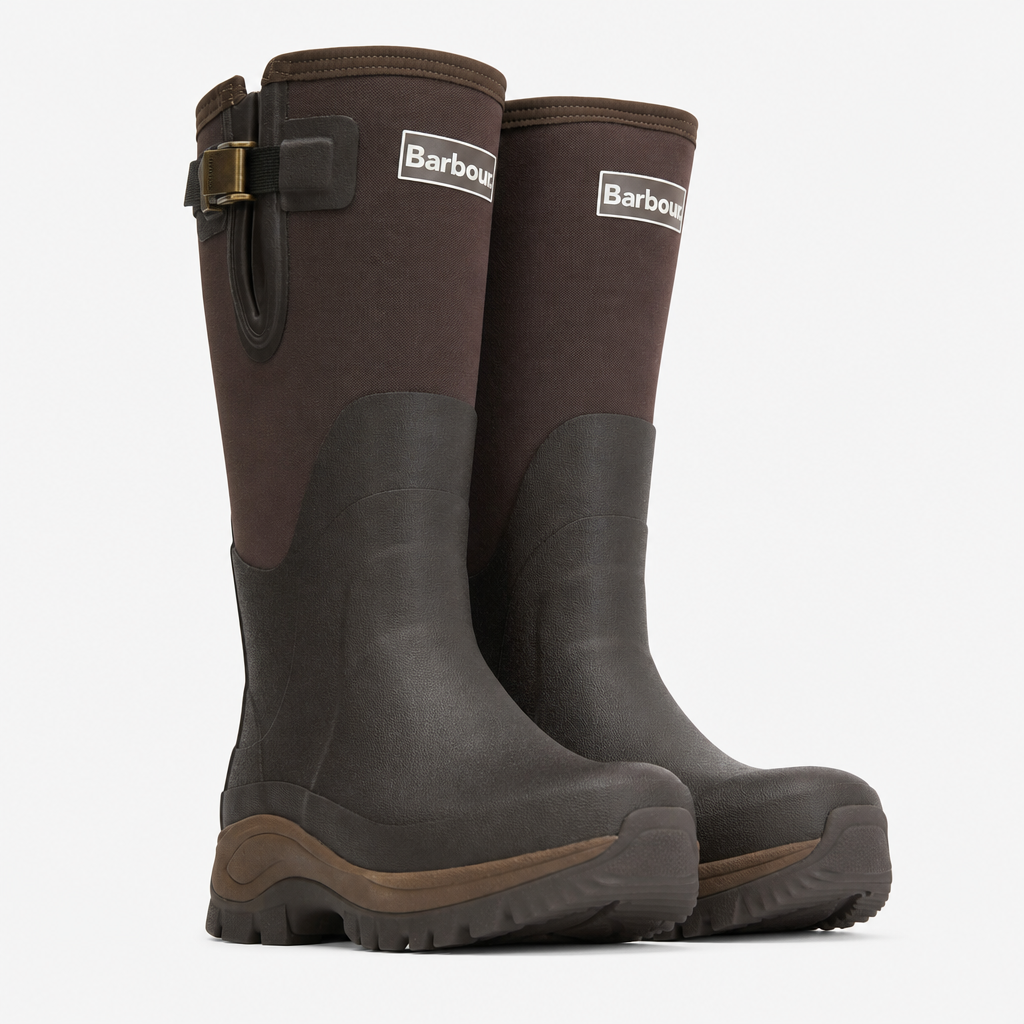 Barbour TYNESIDE TALL Mens Wellingtons Brown