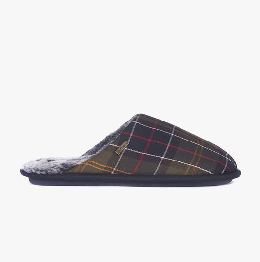 Barbour YOUNG Mens Slippers Recycled Classic Tartan