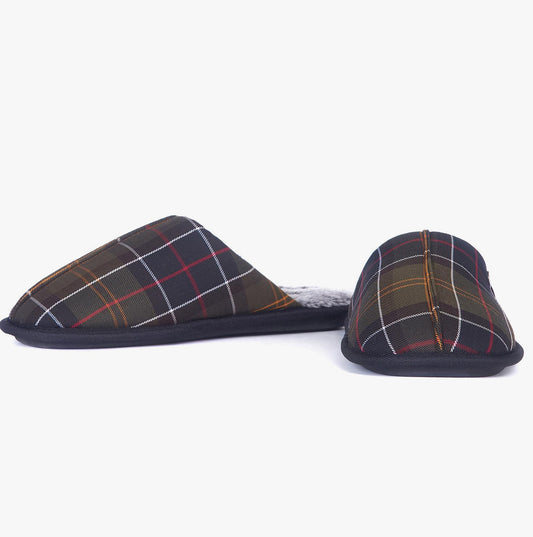 Barbour YOUNG Mens Slippers Recycled Classic Tartan