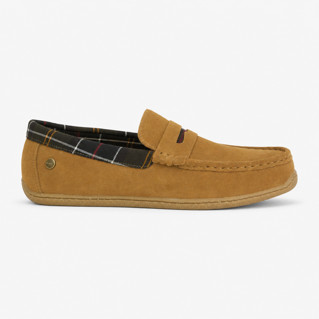 Barbour ALBERT Mens Moccasins Camel Suede