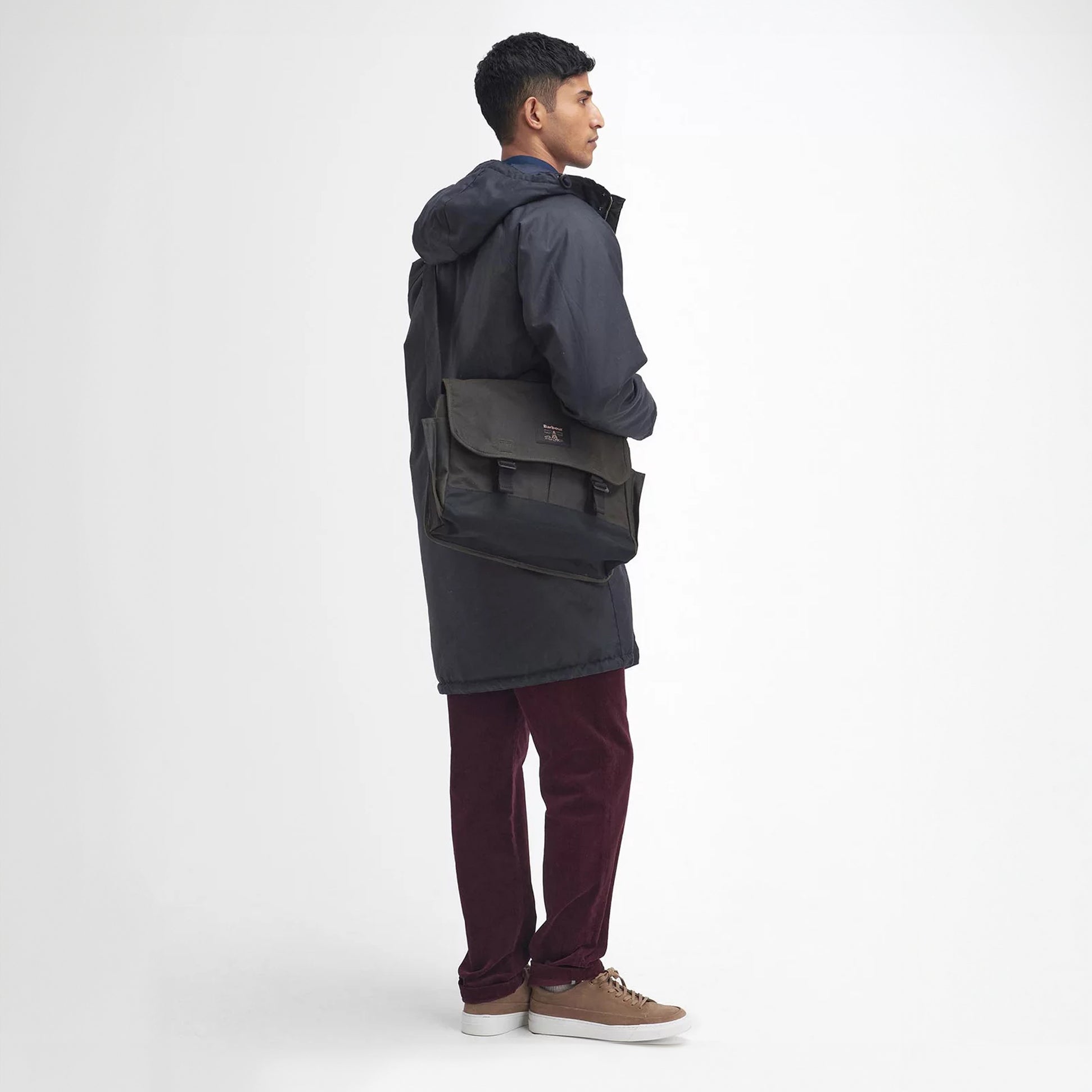 Barbour FIELD WAX Unisex Adults Messenger Bag Olive