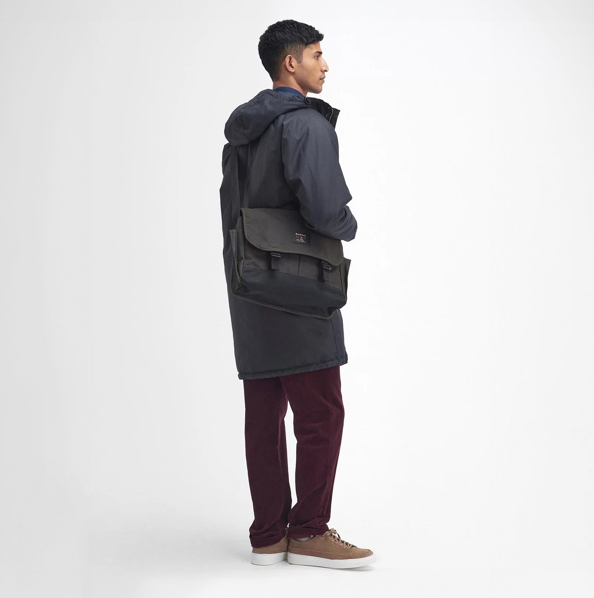 Barbour FIELD WAX Unisex Adults Messenger Bag Olive