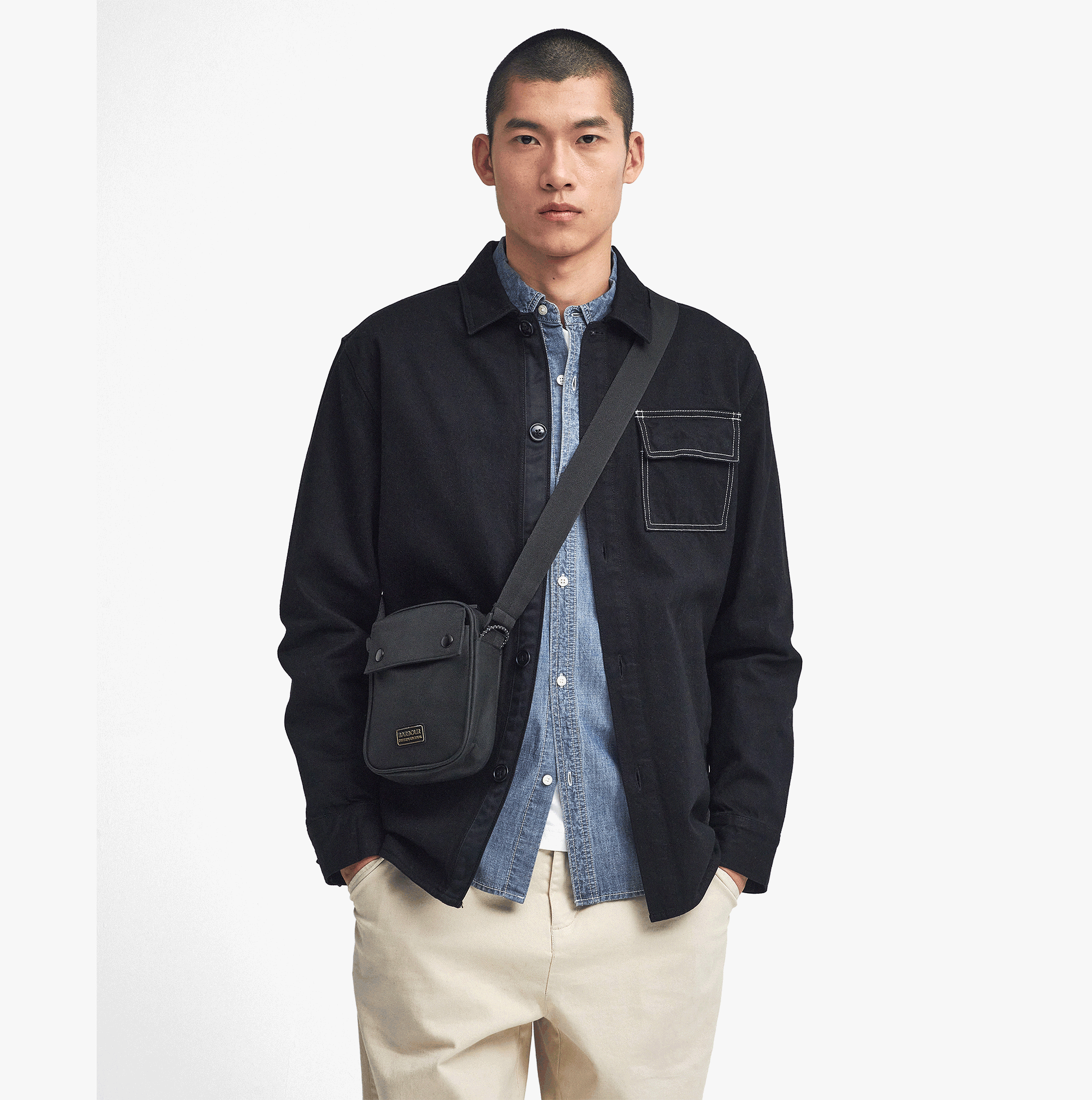 Barbour KNOCKHILL ESSENTIAL Unisex Adults Crossbody Bag Black