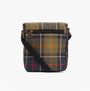 Barbour TORRIDON TARTAN Mens Flight Bag Classic Tartan front view with tartan pattern and zip closure.