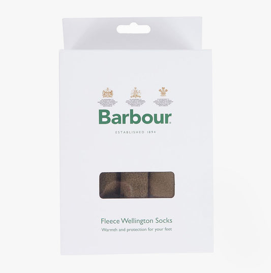 Barbour Fleece Wellington Unisex Socks Olive