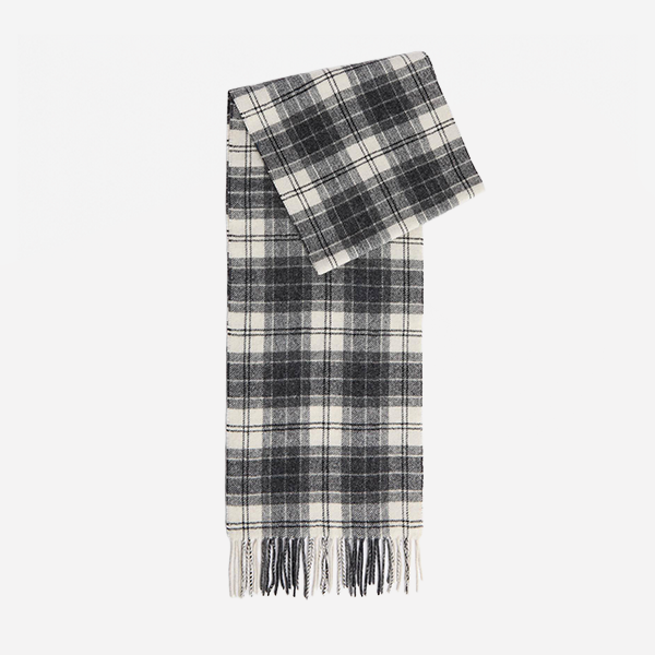 Barbour TARTAN LAMBSWOOL Unisex Adults Regular Monochrome Tartan