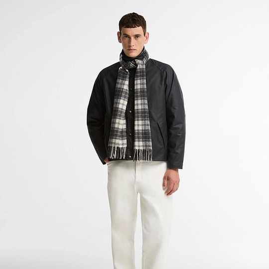 Barbour TARTAN LAMBSWOOL Unisex Adults Regular Monochrome Tartan