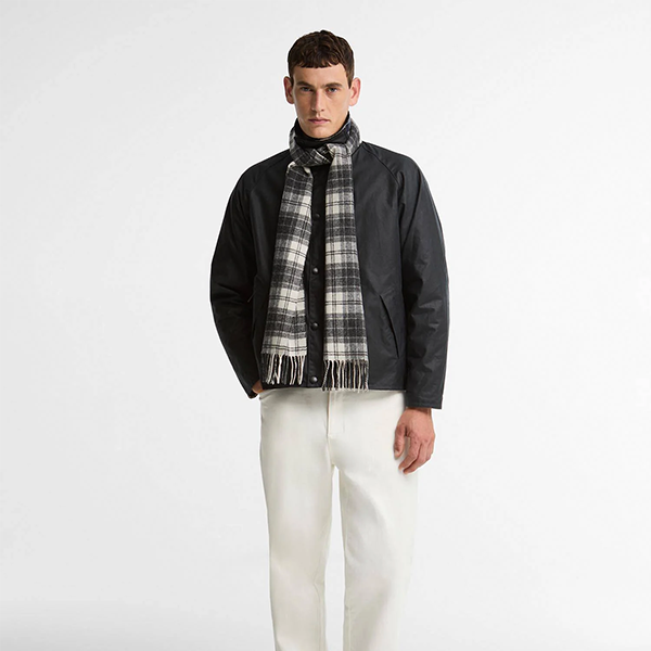 Barbour TARTAN LAMBSWOOL Unisex Adults Regular Monochrome Tartan