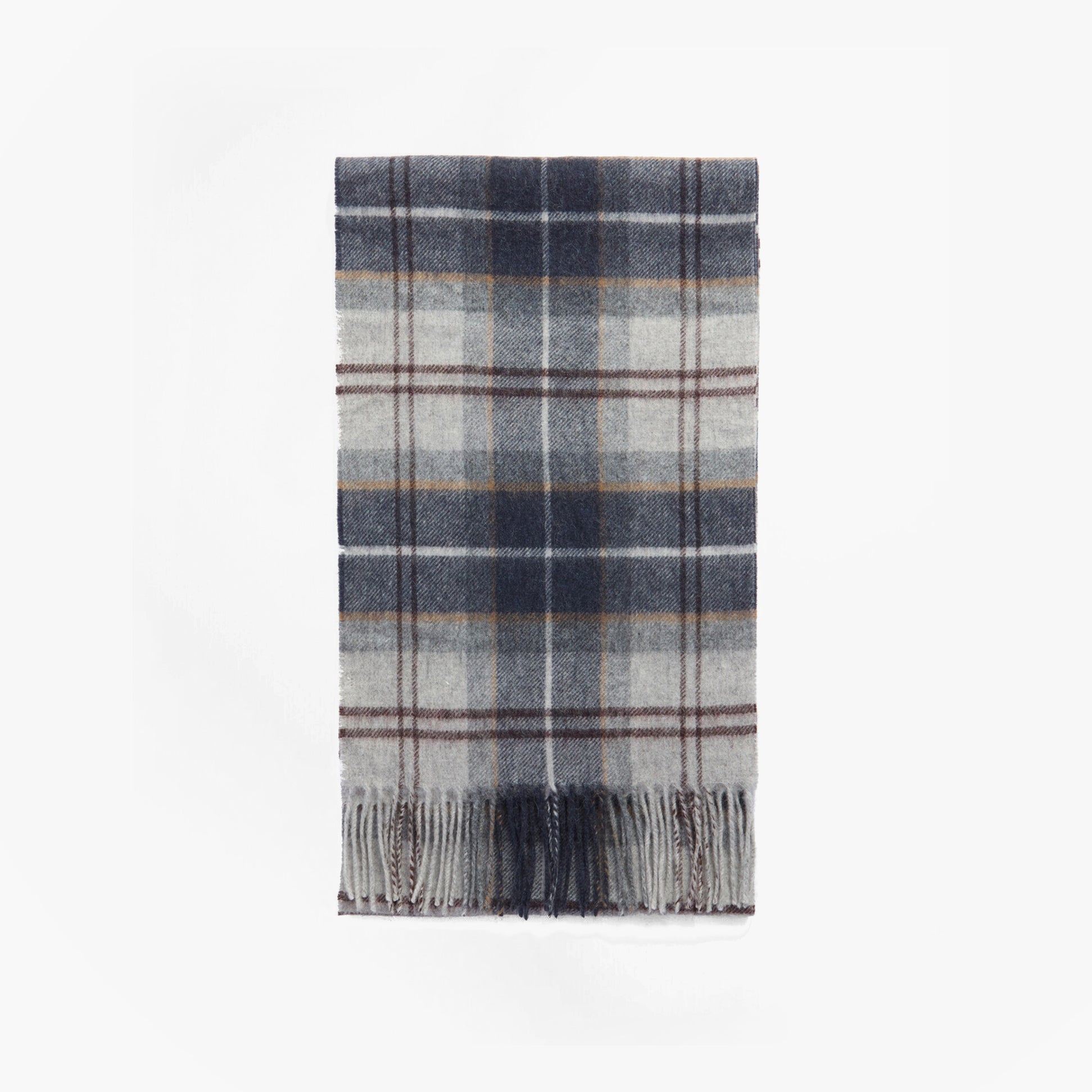 Barbour Barbour WOOL CASHMERE TARTAN Mens Winter Grey Midnight