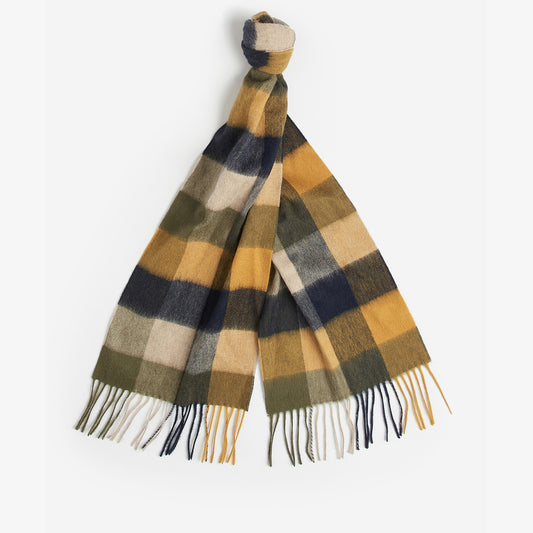 Barbour LAMBSWOOL TATTERSALL Scarf Unisex Adults Forest Mist