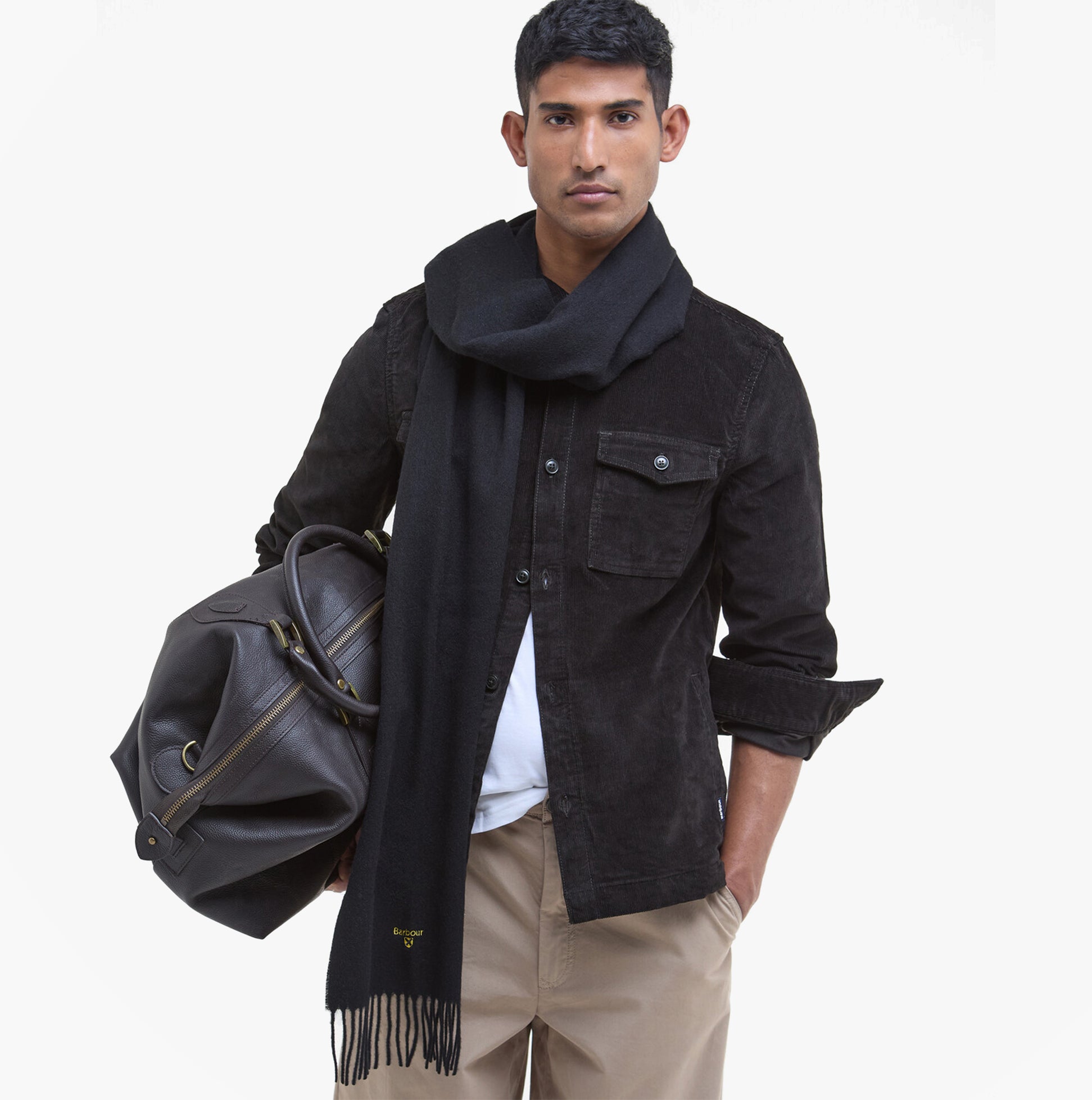 Barbour PLAIN LAMBSWOOL Mens Winter Black
