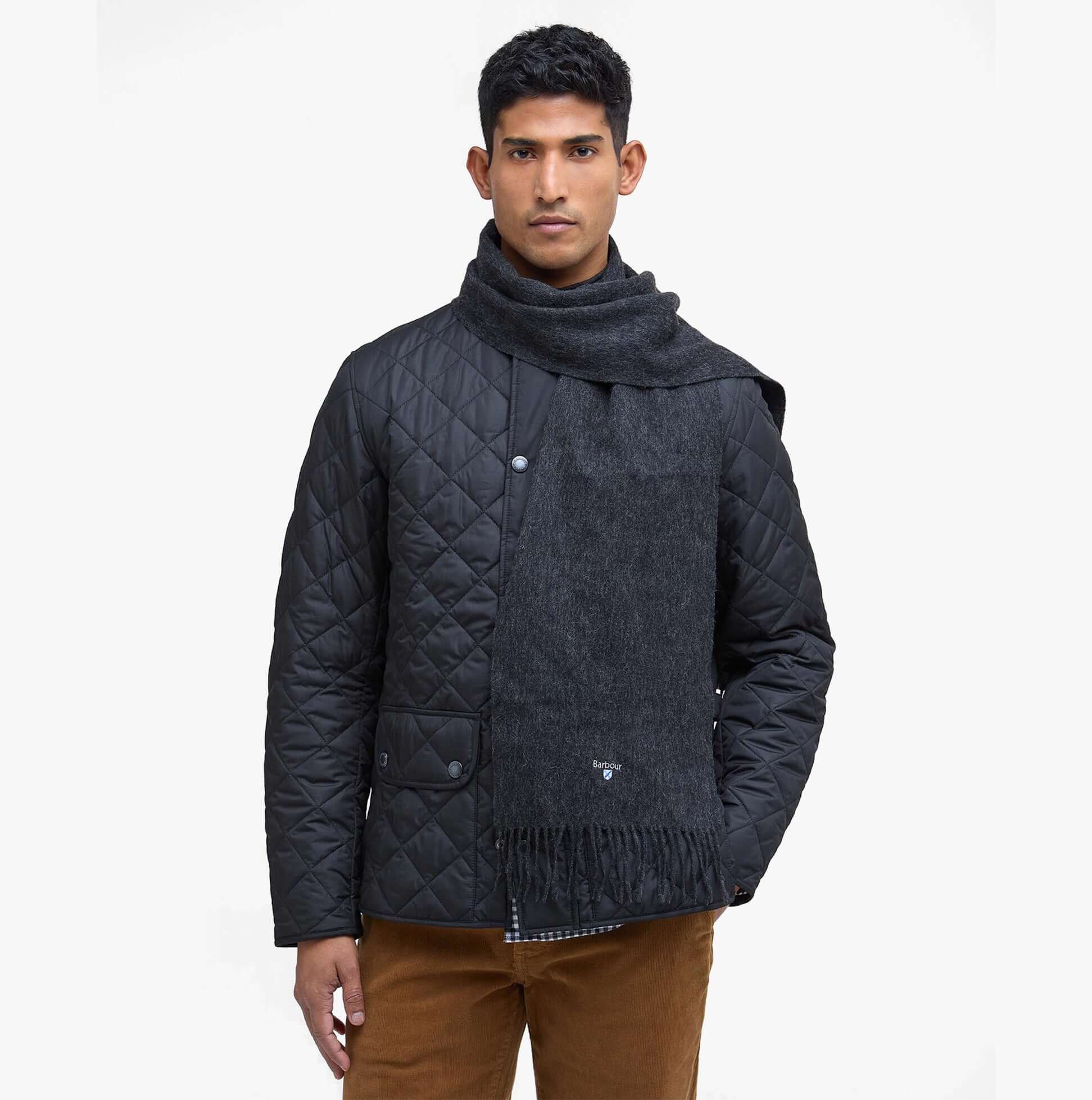 Barbour PLAIN LAMBSWOOL Mens Winter Charcoal/Grey