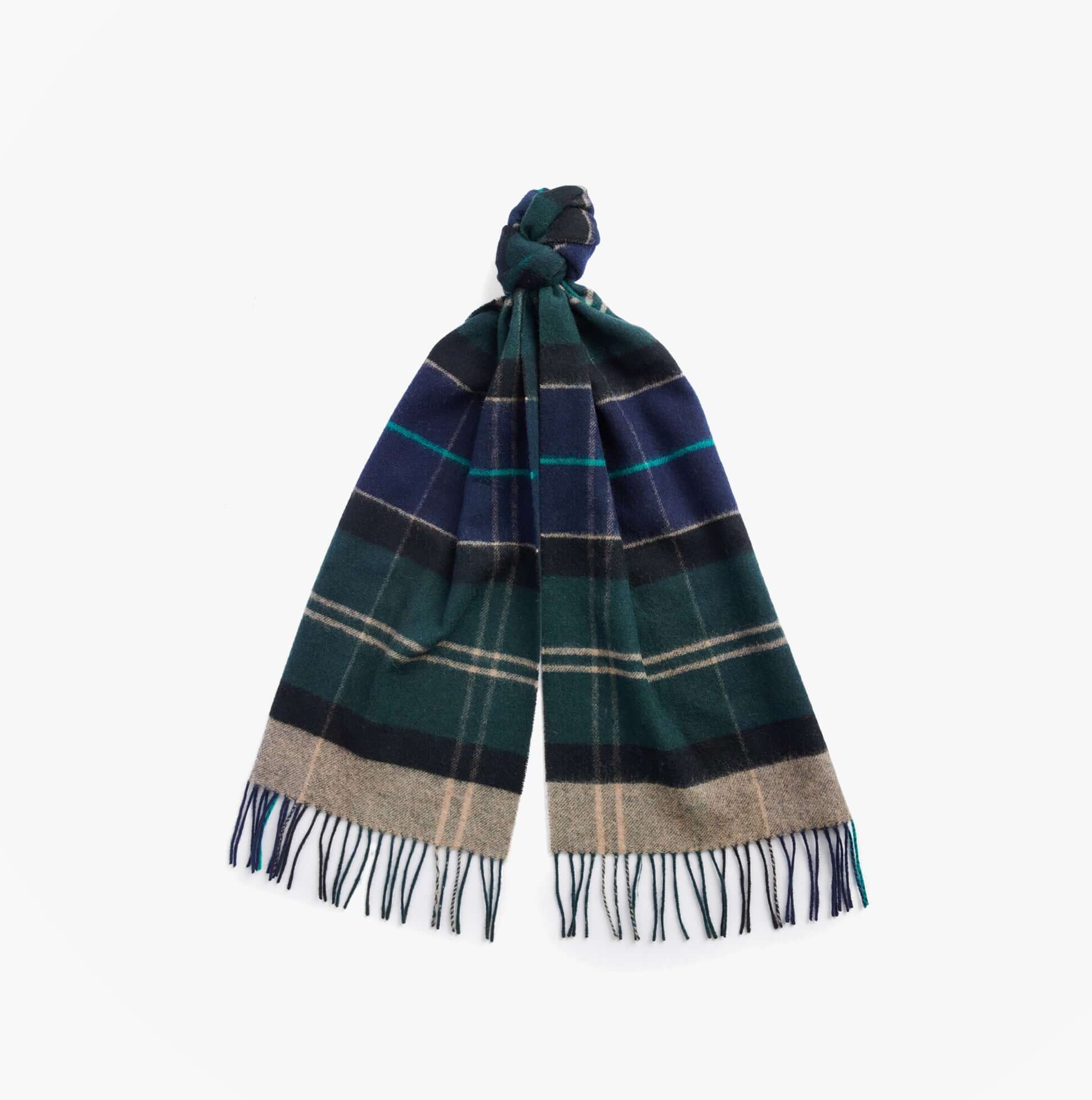 Barbour INVERNESS TARTAN Mens Scarf Green Loch