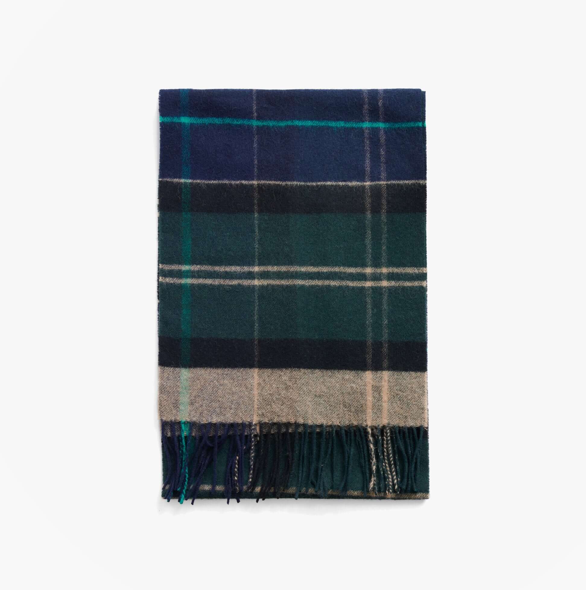 Barbour INVERNESS TARTAN Mens Scarf Green Loch