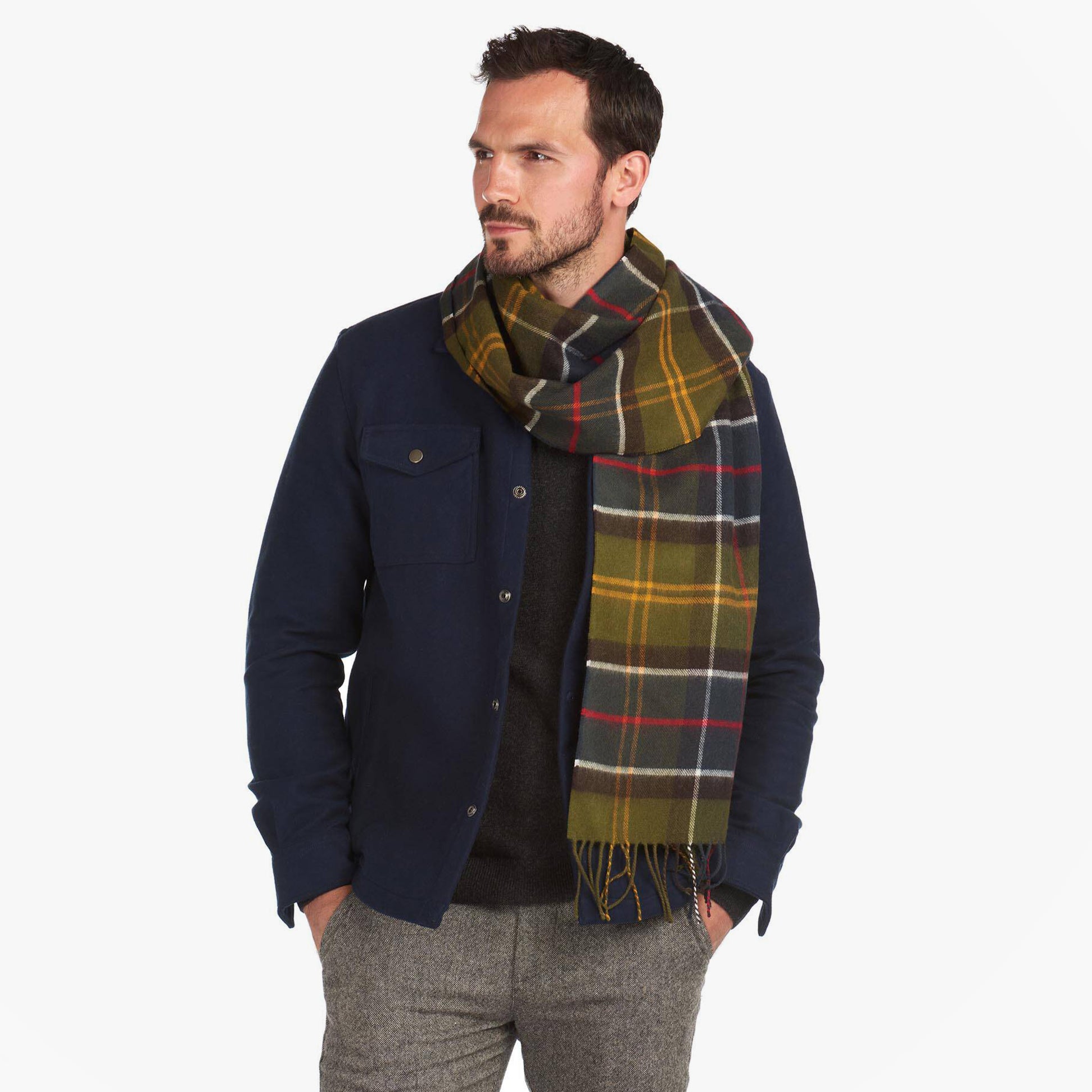 Barbour YAXLEY Unisex Adults Tartan Scarf Classic