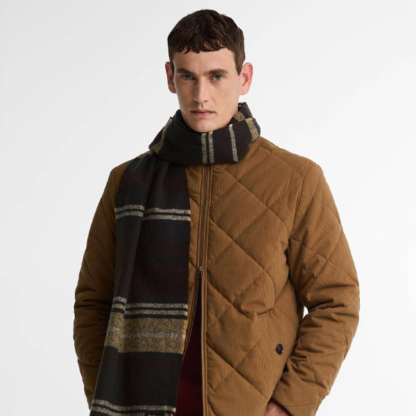 Barbour ALSTON STRIPE Unisex Adults Regular Birchwood Mix Tartan
