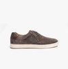Base London KEEL Mens Perforated Suede Casual Shoes Grey