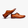 Base London SCRIPT Mens Leather Derby Shoes Tan