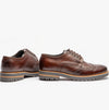 Base London GIBBS WASHED Mens Formal Lace Up Shoes Dark Brown