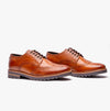 Base London GIBBS WASHED Mens Formal Lace Up Shoes Burnt Tan