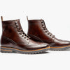 Base London GROVE WASHED Mens Boots Dark Brown