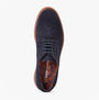 Base London HATFIELD Mens Shoes Navy top view showcasing lace-up design and suede upper.