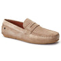 Base London COLLINS Mens Shoes Camel side view showing suede upper and slip-on design.