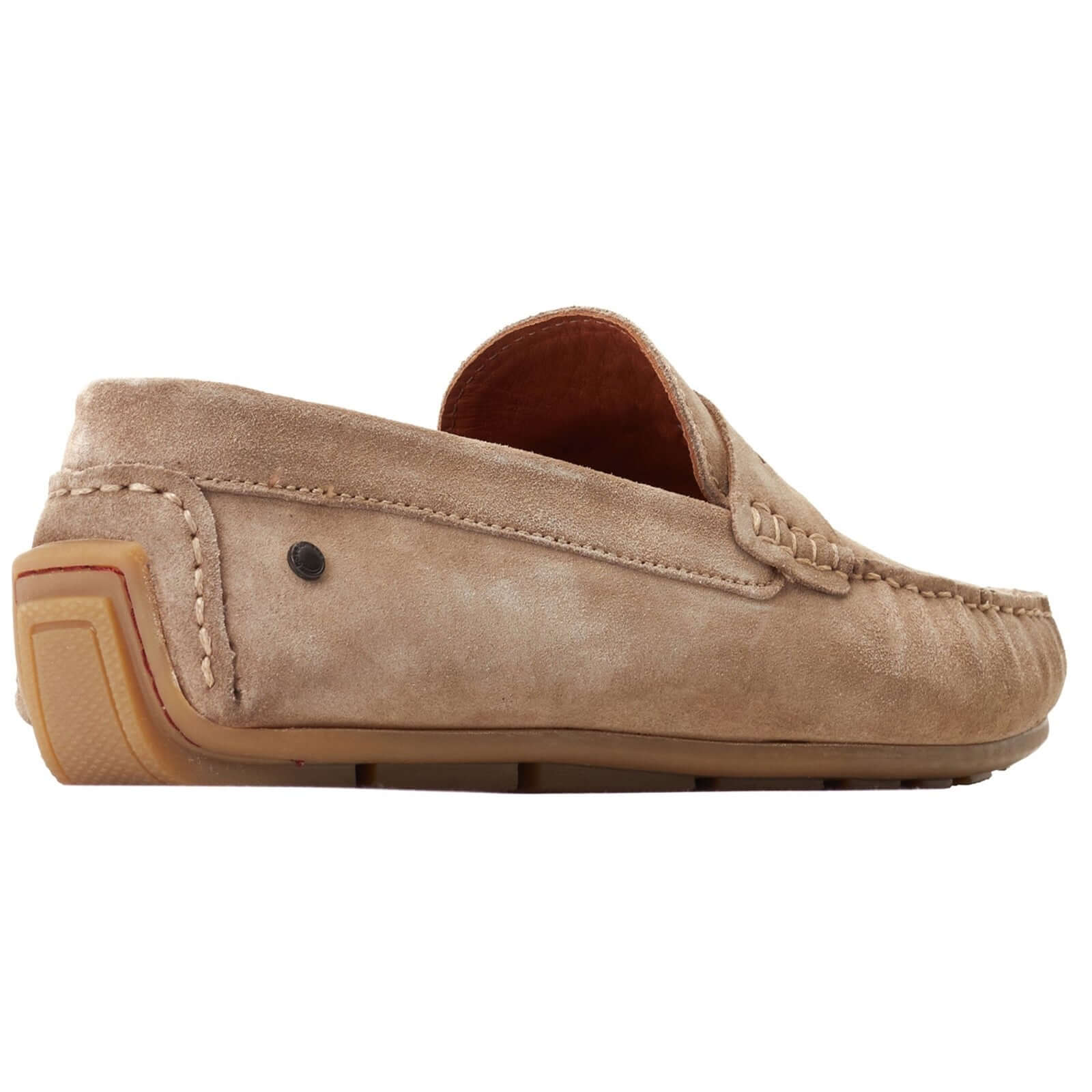 Base London COLLINS Mens Shoes Camel side view showing suede upper and rubber sole, perfect for casual comfort.