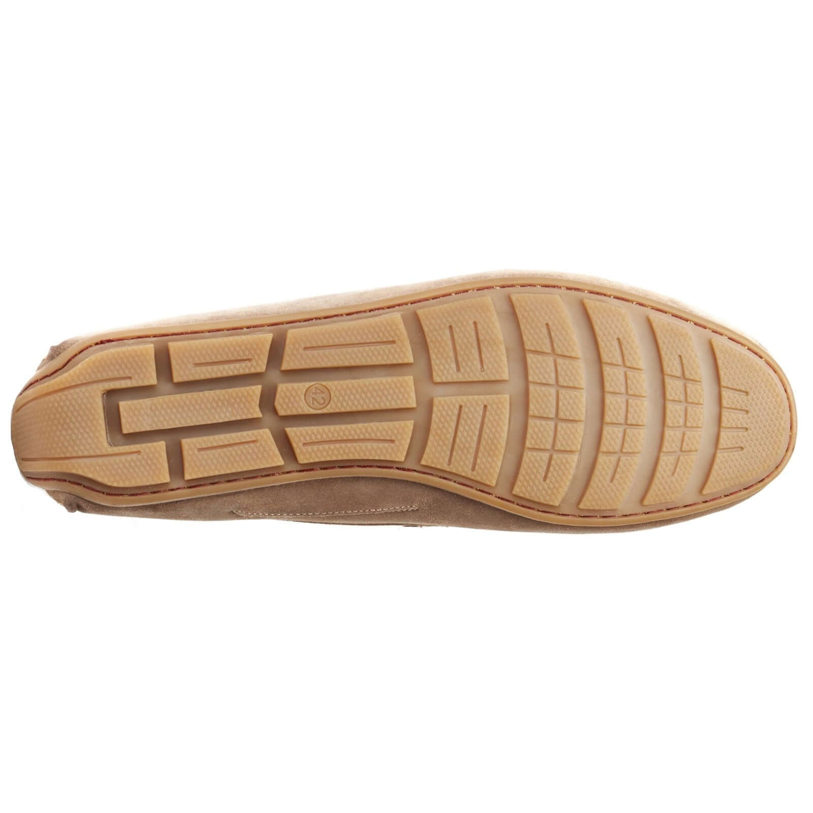 Base London COLLINS Mens Shoes Camel bottom view showing rubber sole with grip details.