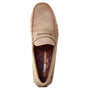 Base London COLLINS Mens Shoes Camel top view of loafer style slip-on leather shoes.