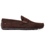 Base London COLLINS Mens Shoes Brown side view showing suede upper and slip-on design.