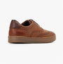 Base London CHRISTO Mens Shoes Tan side view showcasing leather upper and round toe design.