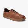 Base London CHRISTO Mens Shoes Tan side view showing leather upper and lace-up design on a light background.