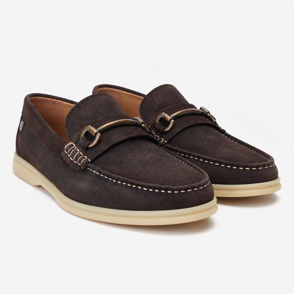 Base London SNAPPER Mens Loafers Brown