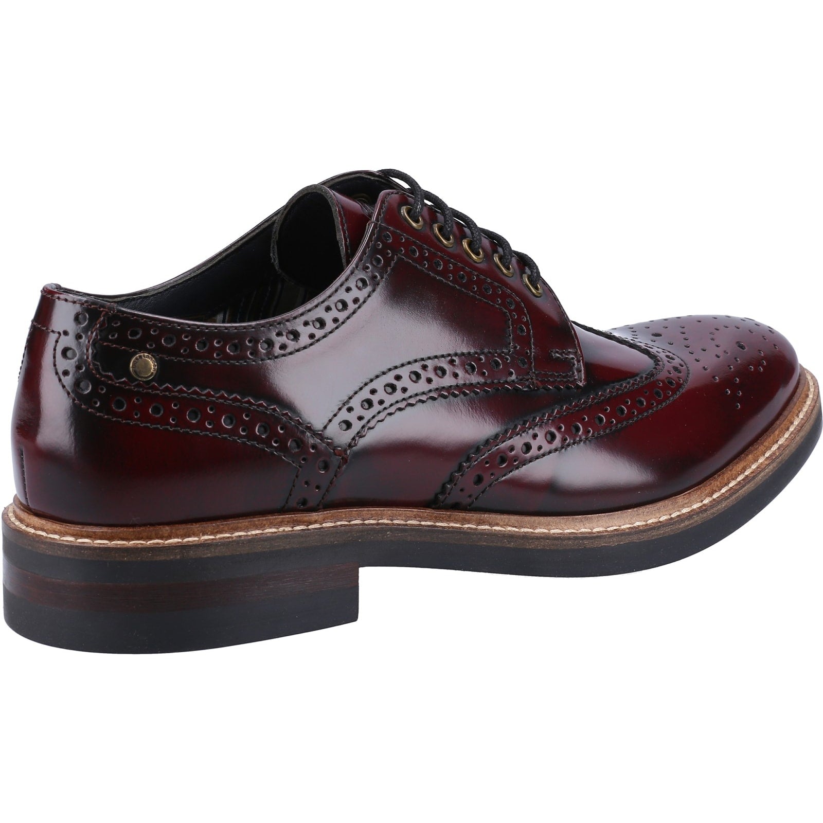 Base London WOBURN EXCEL Mens Brogue Shoes Wine