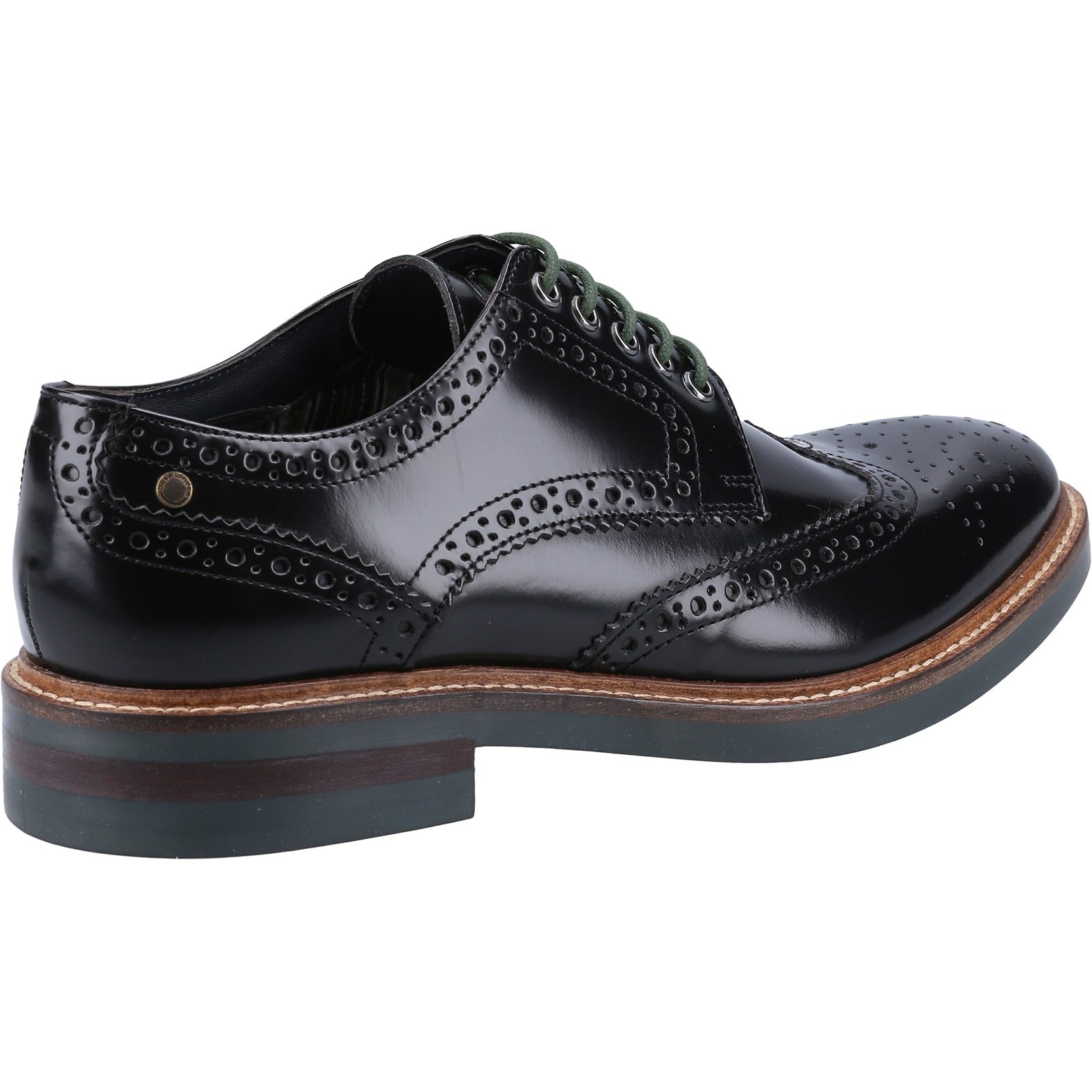 Base London WOBURN EXCEL Mens Brogue Shoes Black