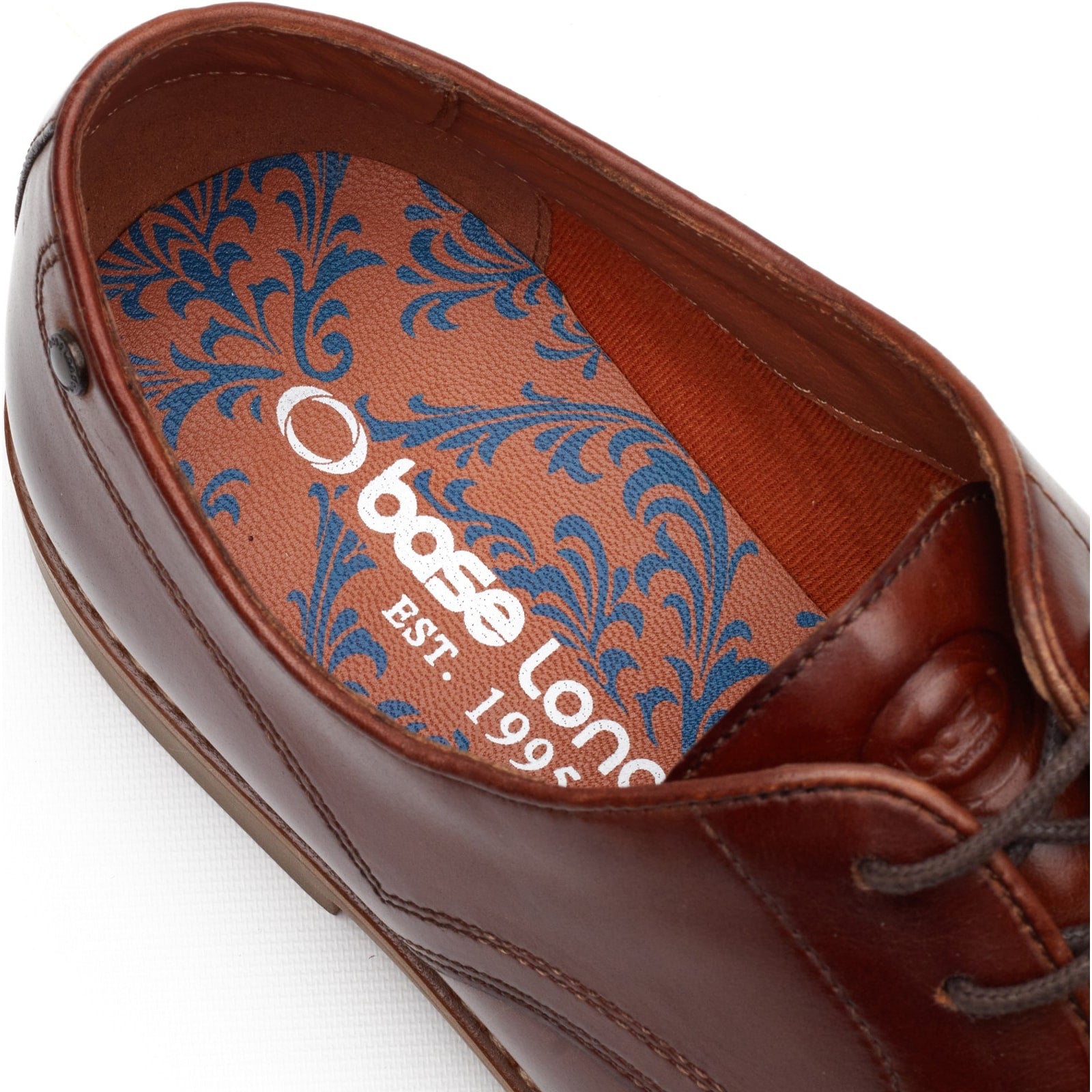 Base London STRAND Mens Derby Shoes Tan