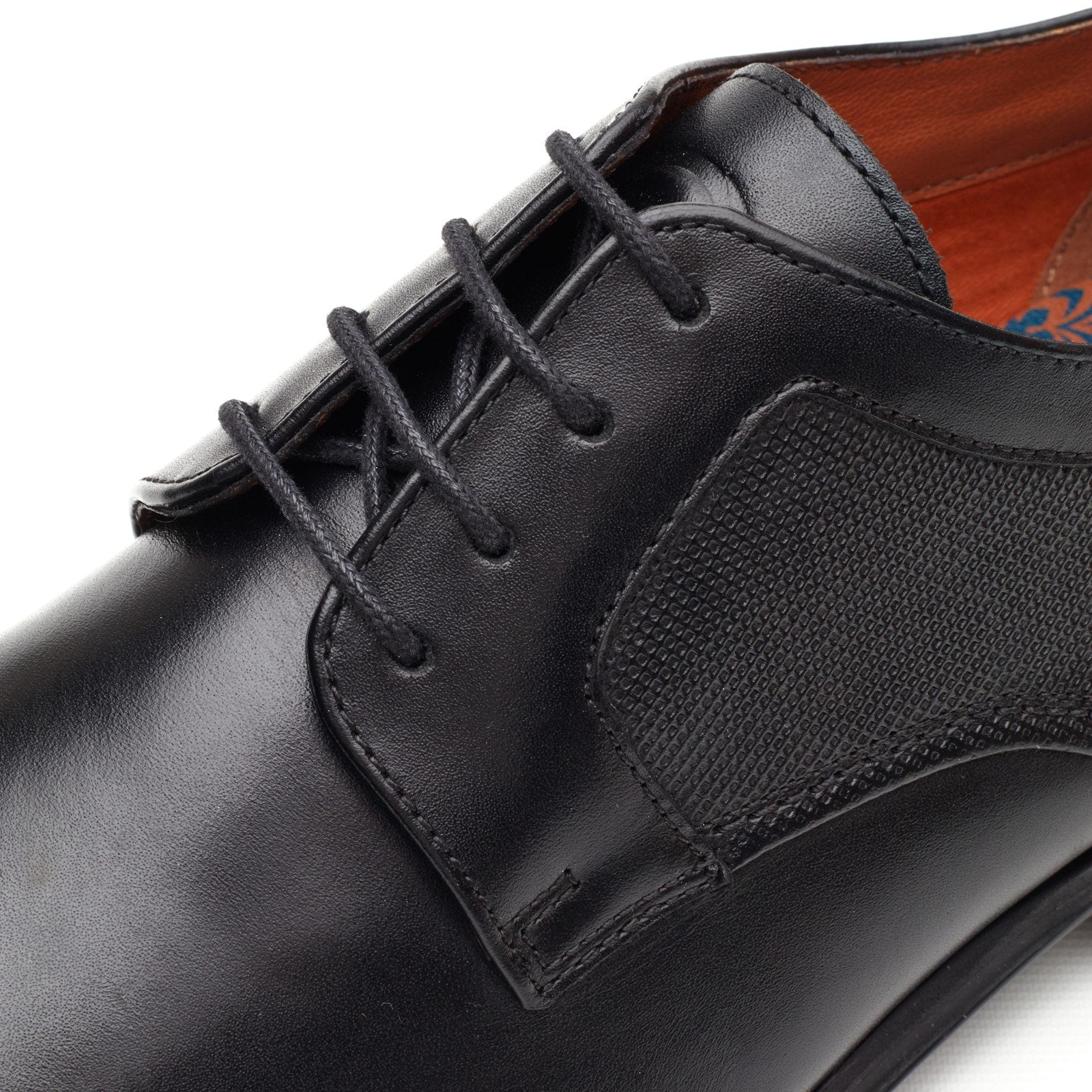 Base London DOME Mens Derby Shoes Black