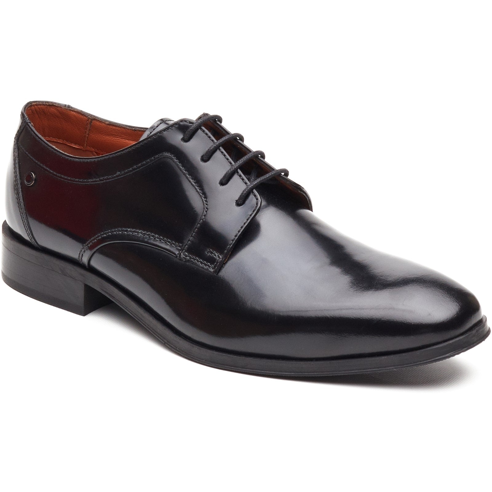 Base London DOME Mens Derby Shoes Black