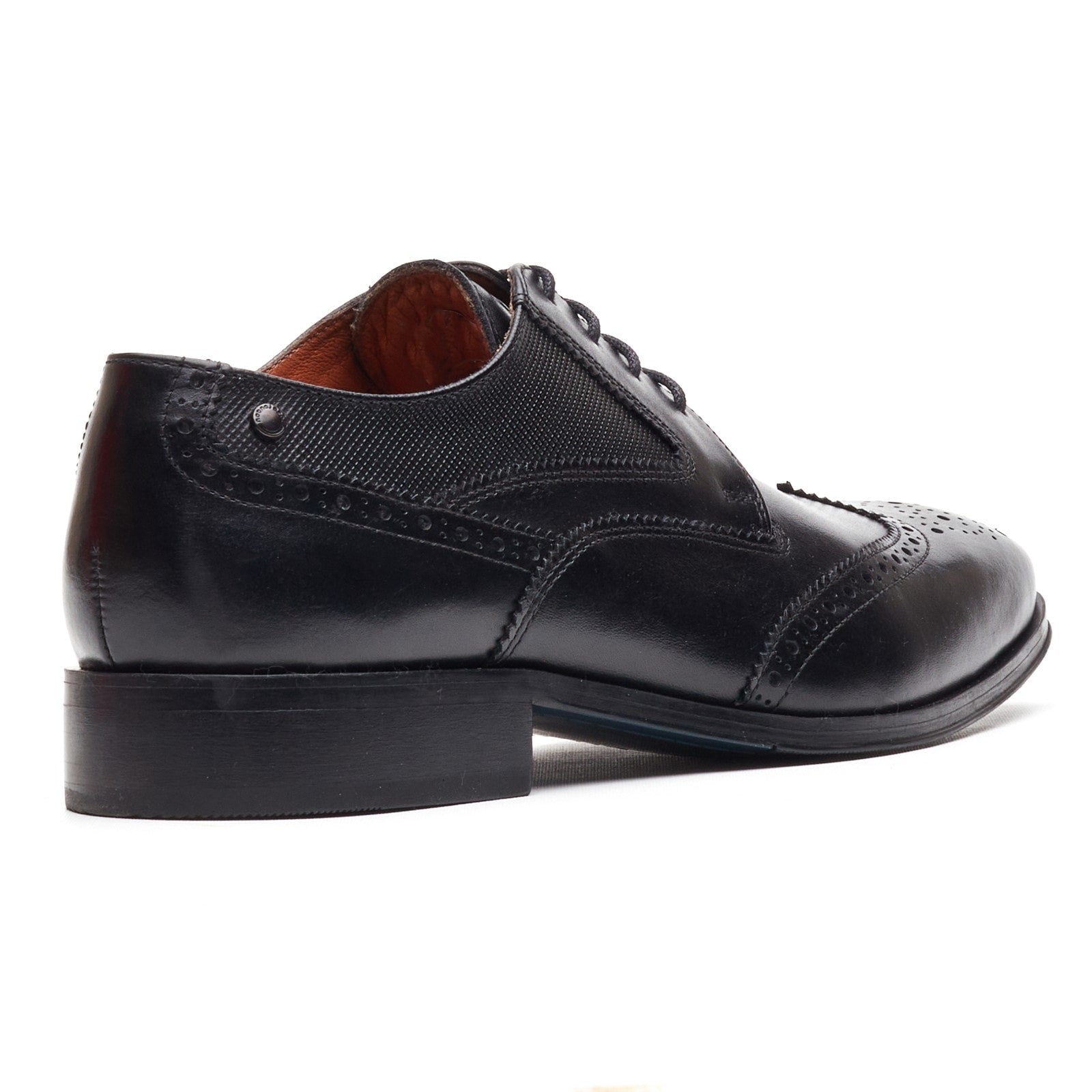 Base London STEEPLE Mens Brogue Shoes Black