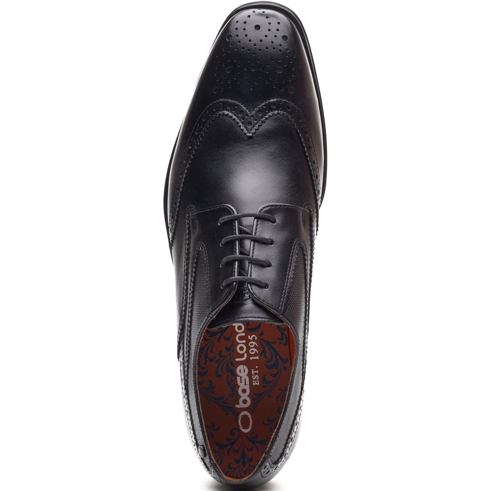 Base London STEEPLE Mens Brogue Shoes Black