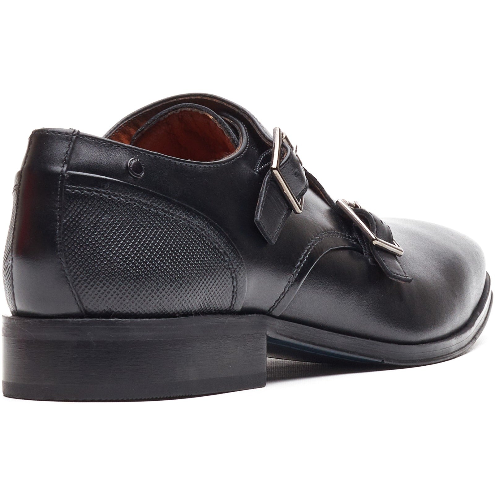 Base London CLERIC Mens Monk Shoes Black