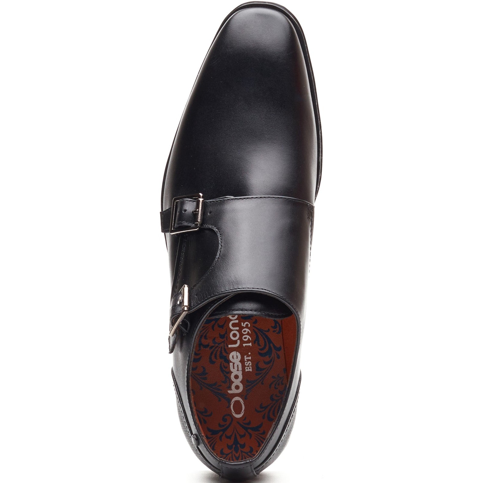 Base London CLERIC Mens Monk Shoes Black